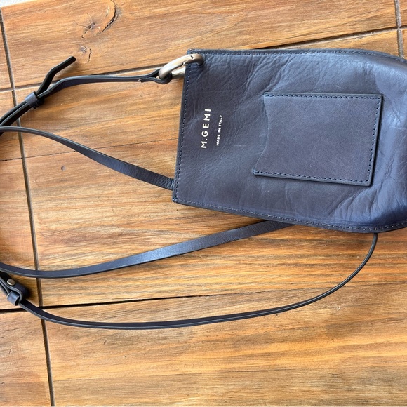 M. Gemi Handbags - M. Gemi Black Leather Mini shoulder  Bag